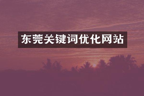 东莞关键词优化网站