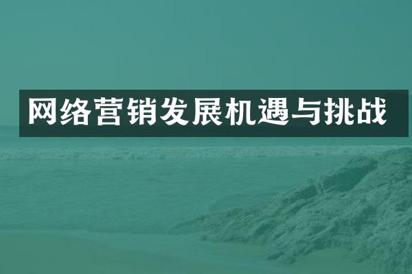 网络营销发展机遇与挑战