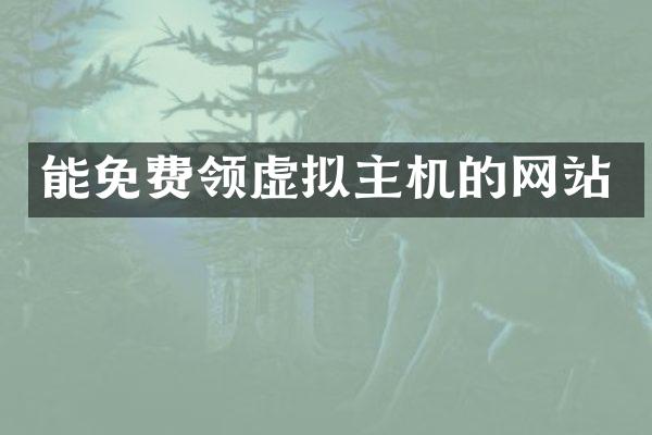 能免费领虚拟主机的网站