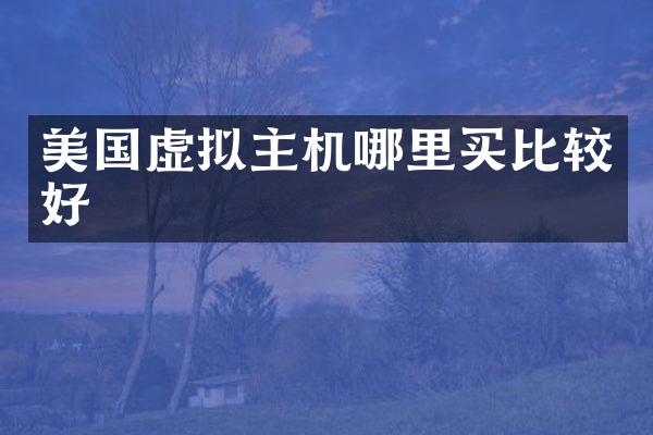 美国虚拟主机哪里买比较好