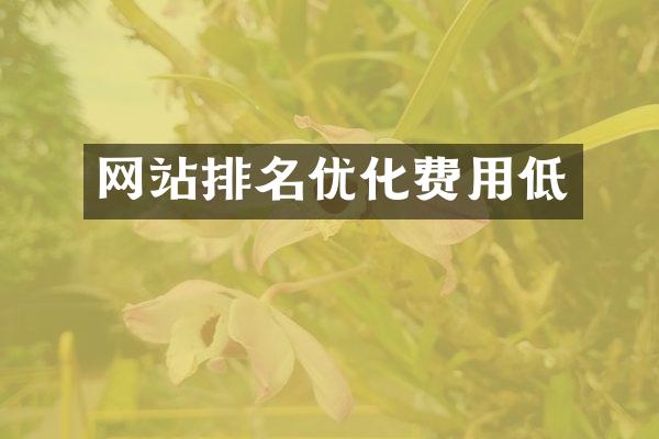 网站排名优化费用低