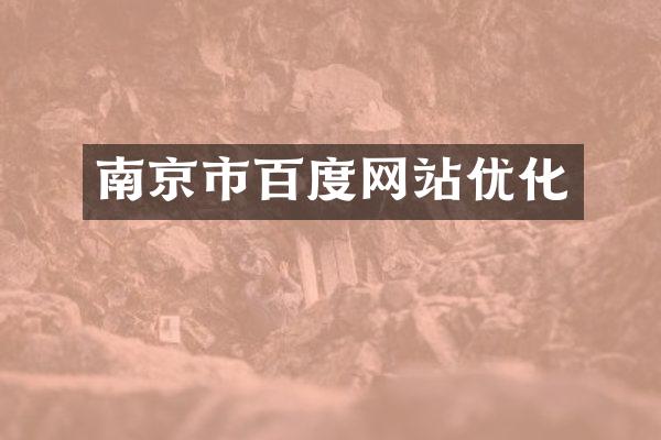 南京市百度网站优化