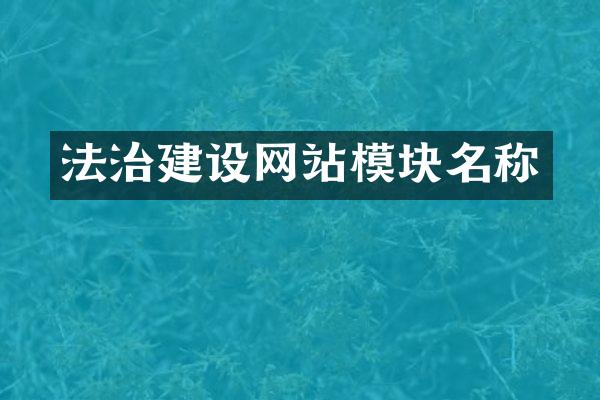 法治建设网站模块名称