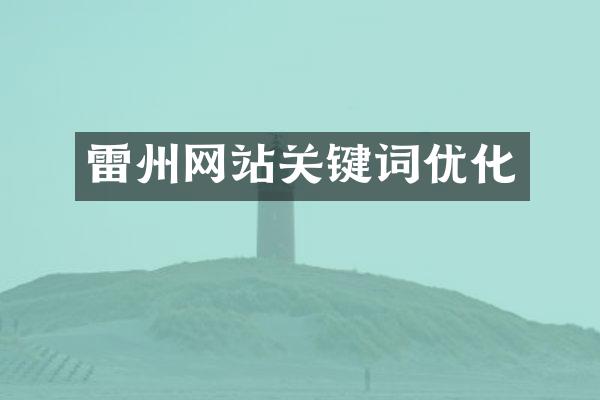 雷州网站关键词优化