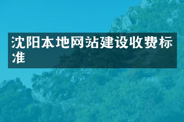 沈阳本地网站建设收费标准