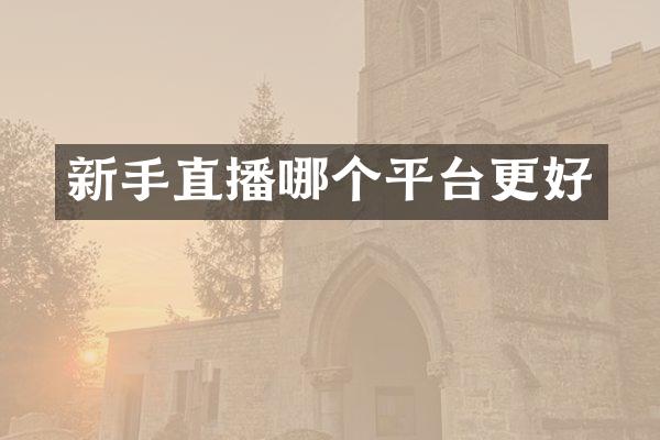 新手直播哪个平台更好