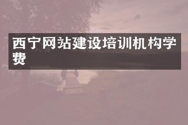 西宁网站建设培训机构学费