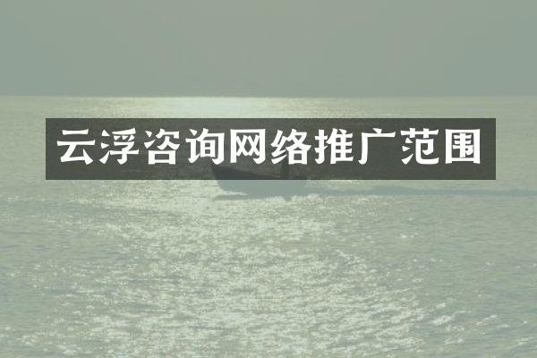 云浮咨询网络推广范围