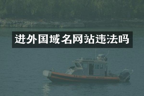 进外国域名网站违法吗