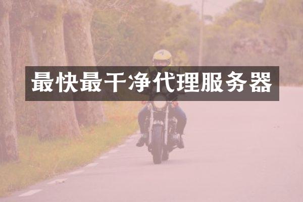 最快最干净代理服务器
