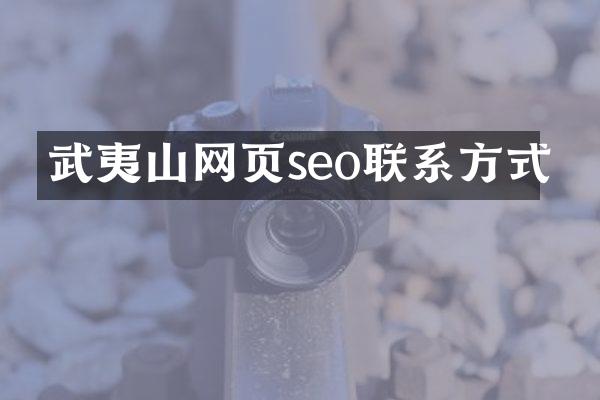 武夷山网页seo联系方式