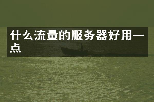 什么流量的服务器好用一点