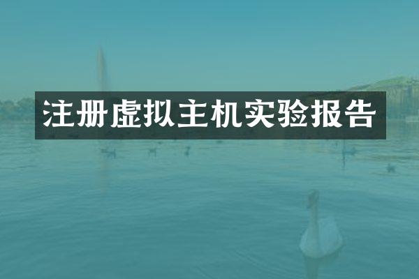 注册虚拟主机实验报告