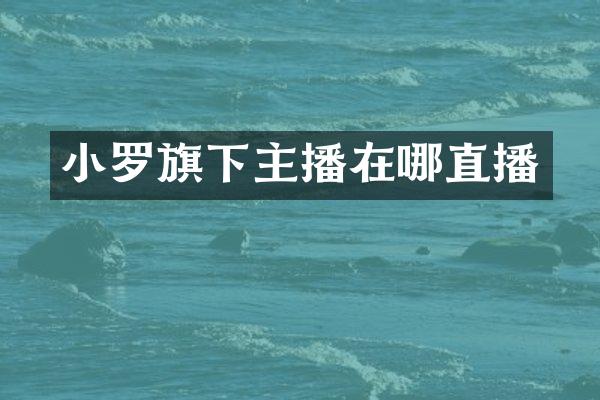 小罗旗下主播在哪直播