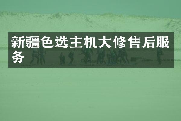 新疆色选主机大修售后服务