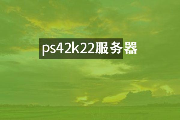 ps42k22服务器