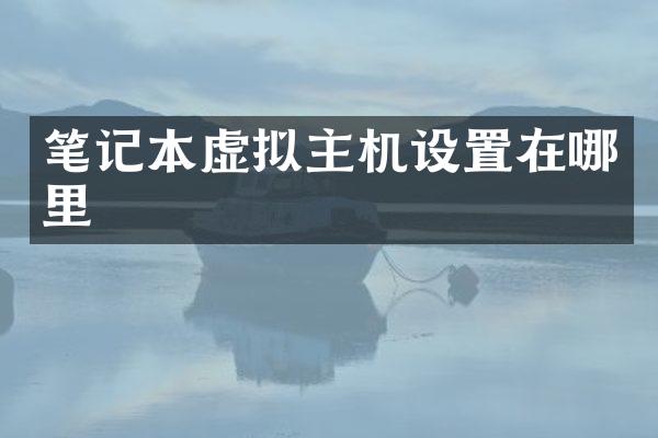 笔记本虚拟主机设置在哪里