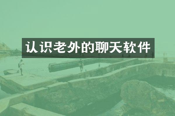 认识老外的聊天软件