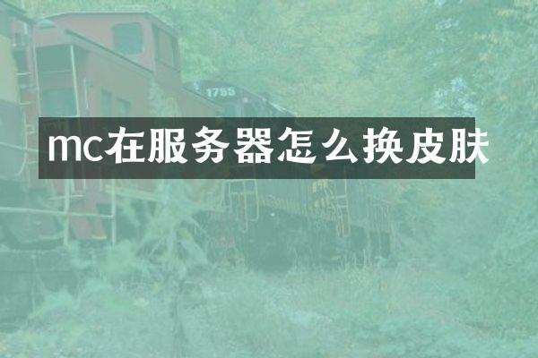 mc在服务器怎么换皮肤
