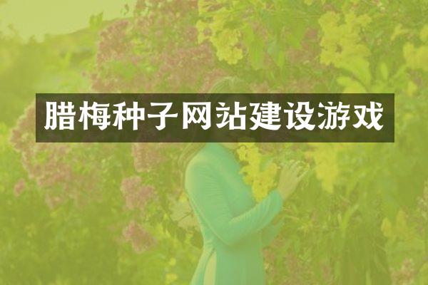 腊梅种子网站建设游戏
