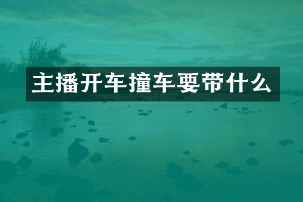 主播开车撞车要带什么