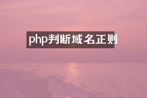 php判断域名正则