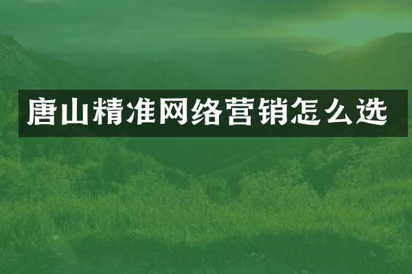 唐山精准网络营销怎么选