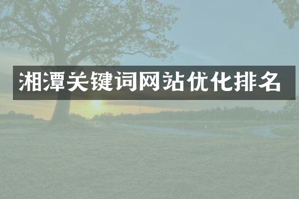 湘潭关键词网站优化排名