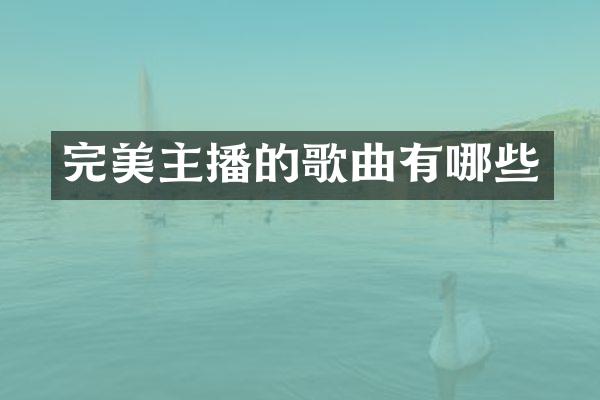 完美主播的歌曲有哪些