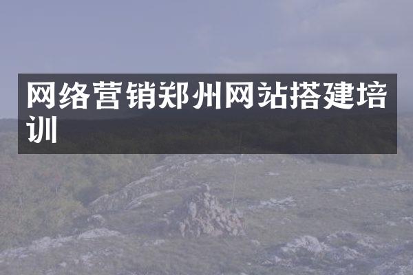 网络营销郑州网站搭建培训