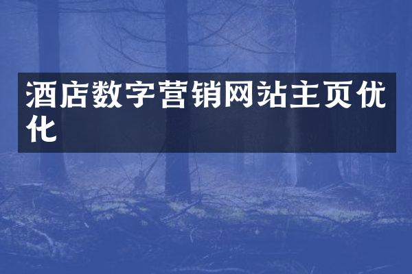 酒店数字营销网站主页优化