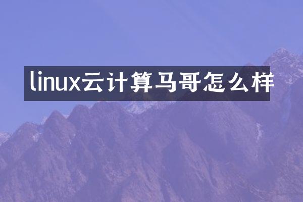 linux云计算马哥怎么样