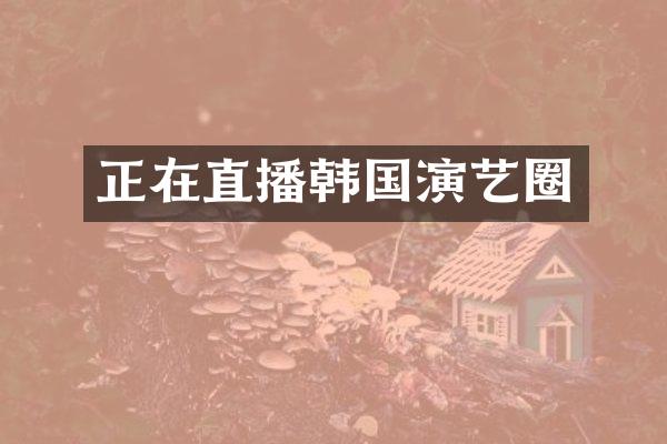 正在直播韩国演艺圈
