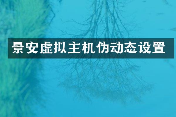 景安虚拟主机伪动态设置