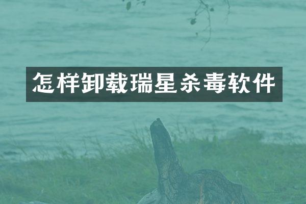 怎样卸载瑞星杀毒软件