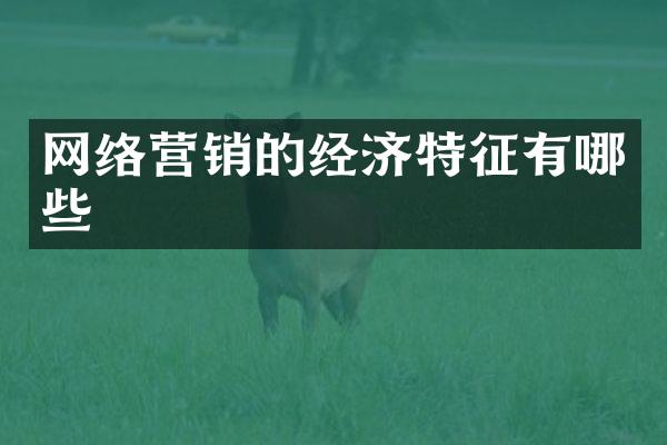 网络营销的经济特征有哪些