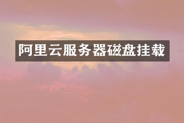 阿里云服务器磁盘挂载