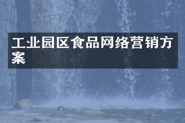 工业园区食品网络营销方案