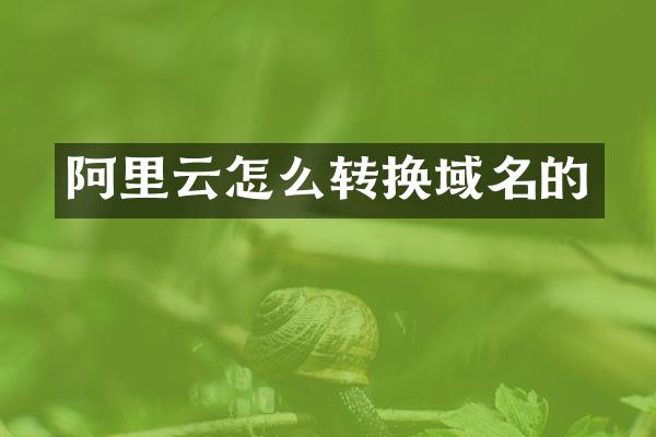 阿里云怎么转换域名的