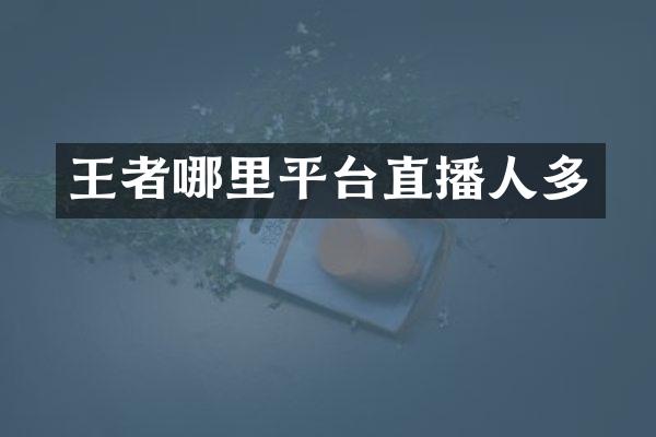 王者哪里平台直播人多