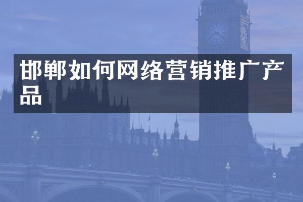 邯郸如何网络营销推广产品