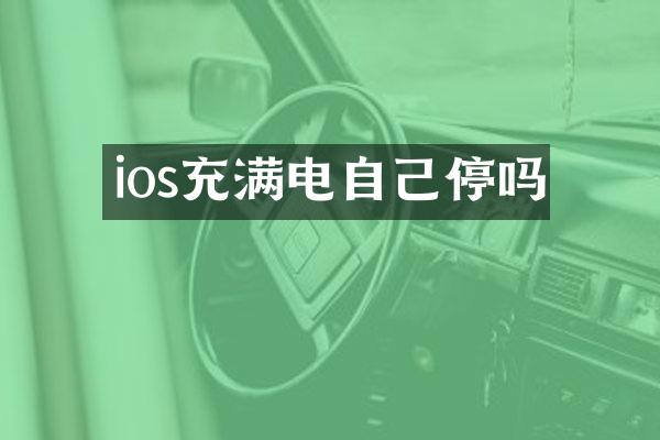 ios充满电自己停吗