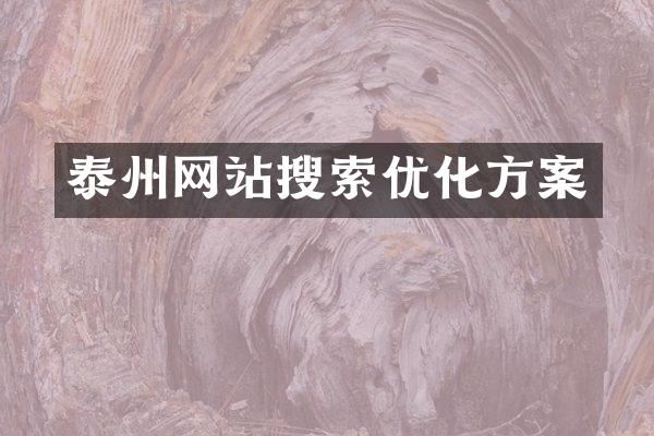 泰州网站搜索优化方案
