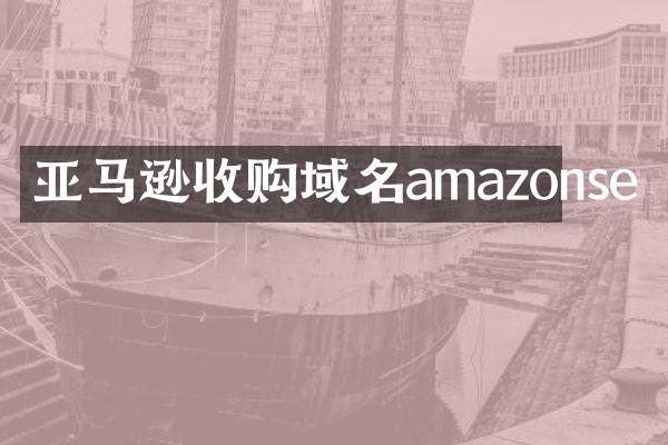 亚马逊收购域名amazonse
