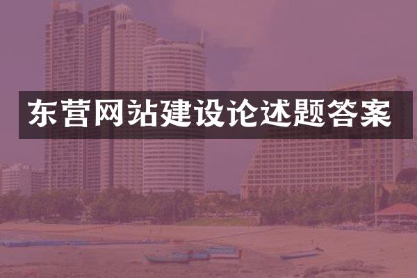 东营网站建设论述题答案