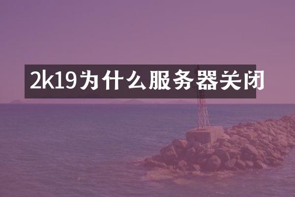 2k19为什么服务器关闭