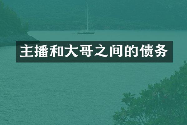主播和大哥之间的债务