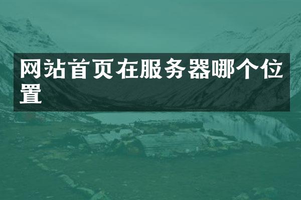 网站首页在服务器哪个位置