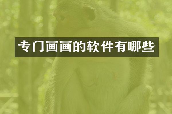 专门画画的软件有哪些