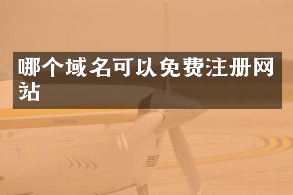 哪个域名可以免费注册网站